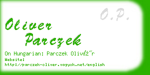 oliver parczek business card